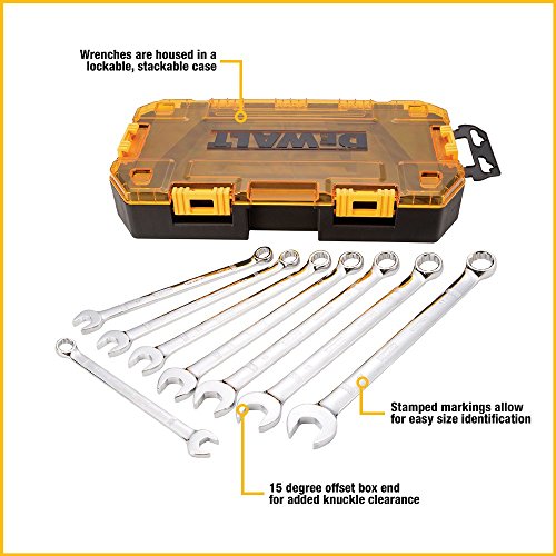 DEWALT Combination Wrench Set, Metric, 8-Piece (DWMT73810) Metric wrench set