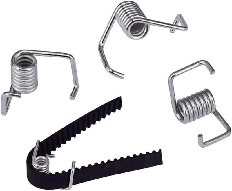 5M GT2 Timing Belt 10mm Width + 6pcs 20 Teeth 5mm Bore Timing Pulley Wheel + 4pcs 20 Tooth Bore 5mm Idler+4pcs Tensioner Spring Torsion,for 3D Printer 5M set