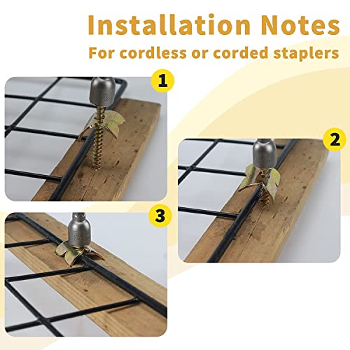 Steel Fence Staple 1.8in 95PCS, Reusable Mesh Nails for Softwood 1.9IN*95PCS