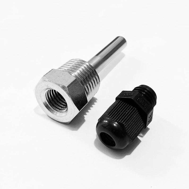 Immersion Sleeve 1/2 Inch, Set of 2 Temperature Sensors, Stainless Steel, 8 x 50 mm | Immersion sleeves, stainless steel immersion sleeve thread for temperature sensor