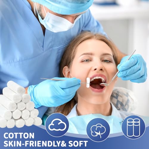 Pack of 200 Cotton Balls, Dental Cotton Rolls, Dental Cotton Rolls, Dental Cotton Balls, Highly Absorbent Cotton Rolls, Dental Gauze, Cotton Rolls, Cotton Ball