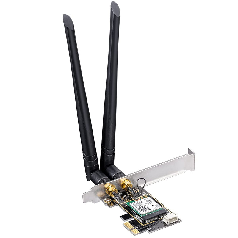 Cudy New AX3000 Wireless WiFi 6 PCIe Card for PC, Bluetooth 5.2, AX200, 3000Mbps WiFi 6 Speed, 802.11ax/ac/a/b/g/n, Windows 11, 10, WE3000
