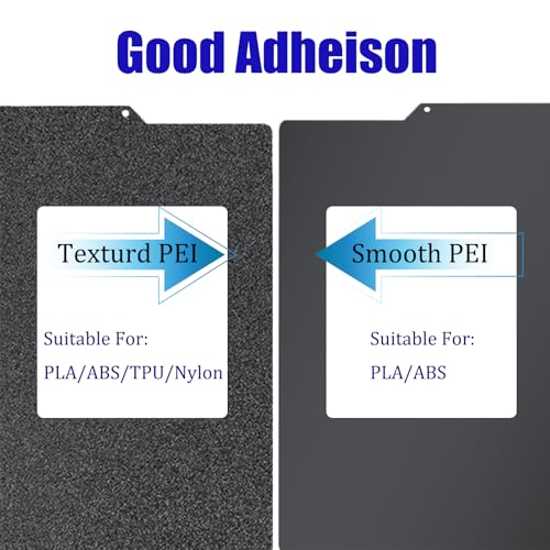 PEI Printing Plate 230 x 230 mm, Smooth & Textured PEI Spring Steel Print Bed PEI Build Plate for Anycubic Cobra 2/Kobra 2 Pro/Kobra 2 Neo 3D Printer Platforms