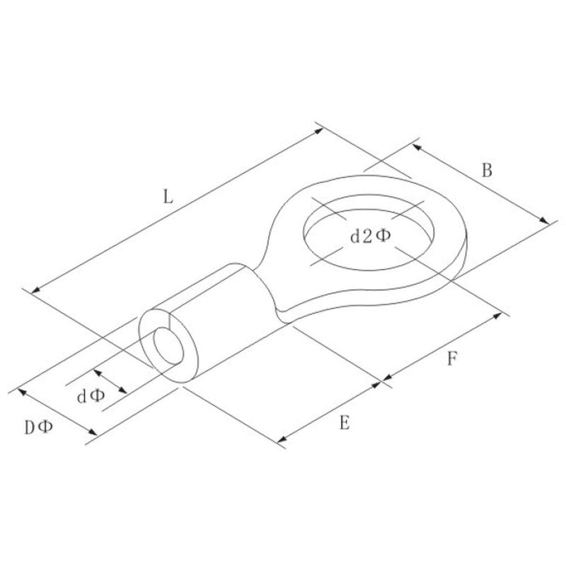 Lumonic 25x crimp cable lugs blank 1.5-2.5mm² I ring cable lugs M4 uninsulated I cable lugs M4, tubular cable lug 1.5mm2 2.5mm2 ring eyelets, crimp connector 1.5-2.5mm² Hole diameter: M4