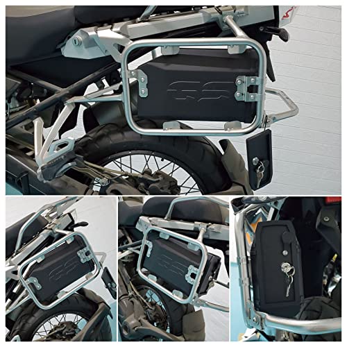 Shkalacar Motorcycle Tool Box, Waterproof Side Box Tail Toolbox Bracket Box with PP, Compatible wit BMW R1200GS LC & Adventure 20008-2018,R1250GS 2019+, TRK502 2016-2019