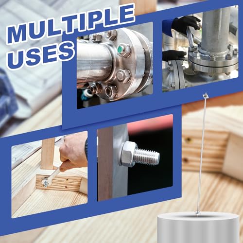 uxcell 2Pcs M6x500mm 304 Stainless Steel Double End Threaded Stud Screw Bolt with Nuts, Square Flat Washers & Spring Washers for House Maintenance, Silver Tone 2