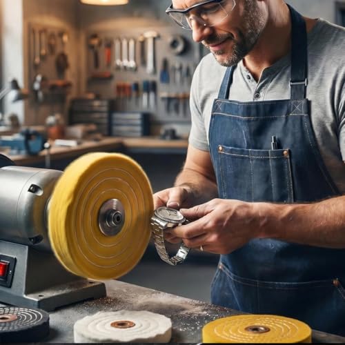 5 Pcs 6" Buffing Wheels, 5/8" Arbor Hole