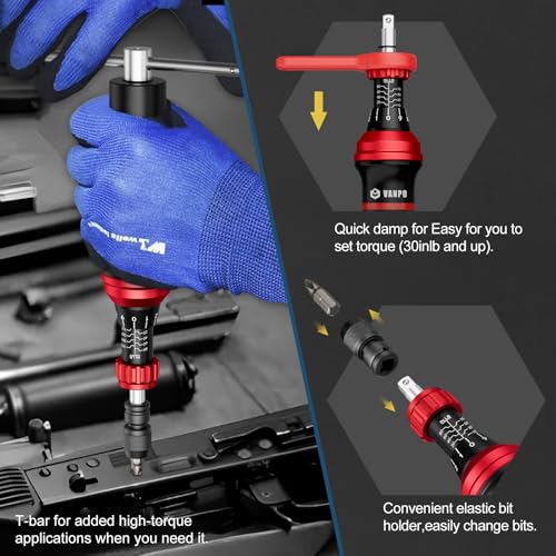 VANPO Torque Screwdriver Set 10-80 In-lb, 99-Piece Torque Driver Kit 10-80 inlb