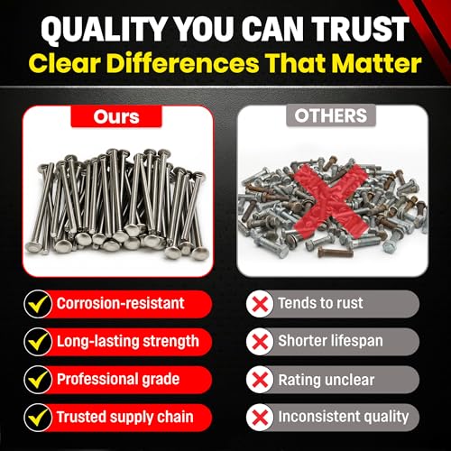Chenango Supply 1/4-20 x 4 Stainless Steel Carriage Bolts 1/4-20x4