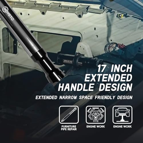 1/2" Offset Extension Wrench, 120Nm Impact Ready Socket Extender Sliver-1-piece