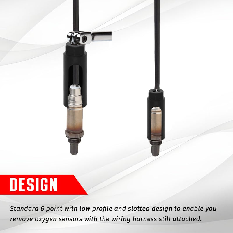 Oxygen Sensor Socket with Side Wire Cutout 1/2” Inch Drive x 7/8” (22mm) fits All Vehicle O2 Removal and Installation Offset Tool