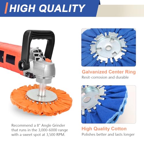 9 Pcs Airway Buffing Wheel Kit with Buffing Polishing Cutting Compounds