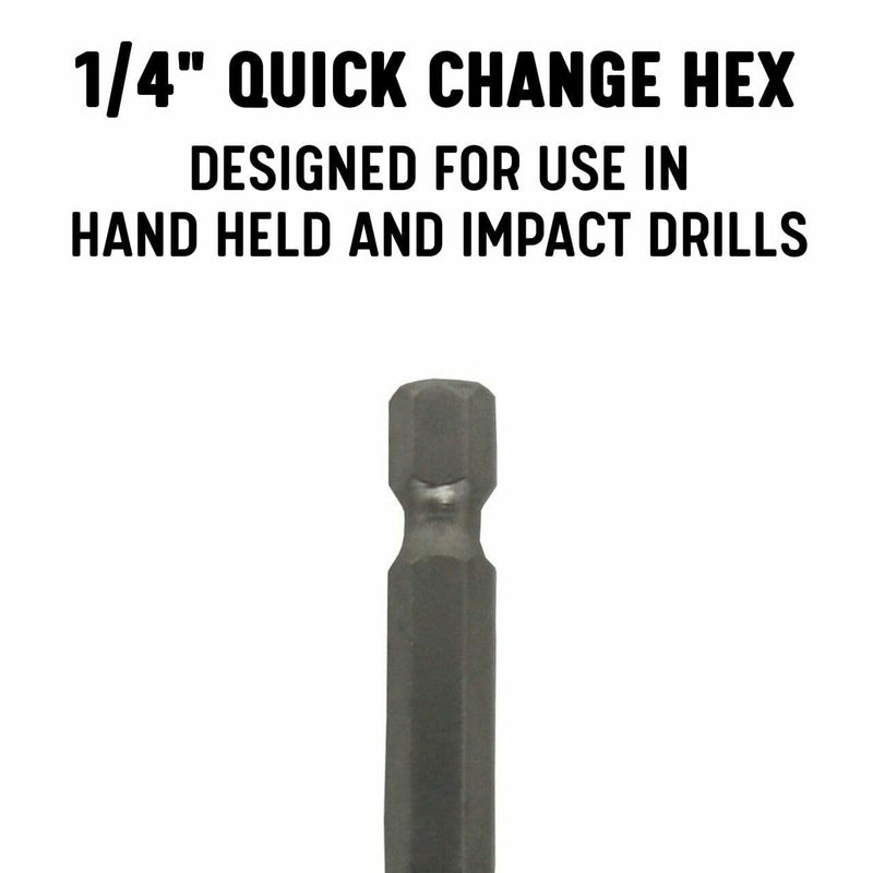 Drill America 13 Piece Quick Change Cobalt Drill Set with Hex Shank, (1/16" - 1/4" x 64ths), COHEX Series