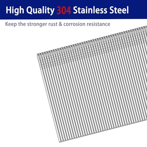 HW HAMWOO 16 Gauge Finish Nails of 304 Stainless Steel,2-1/2",2000Pcs 2-1/2"---2000pcs