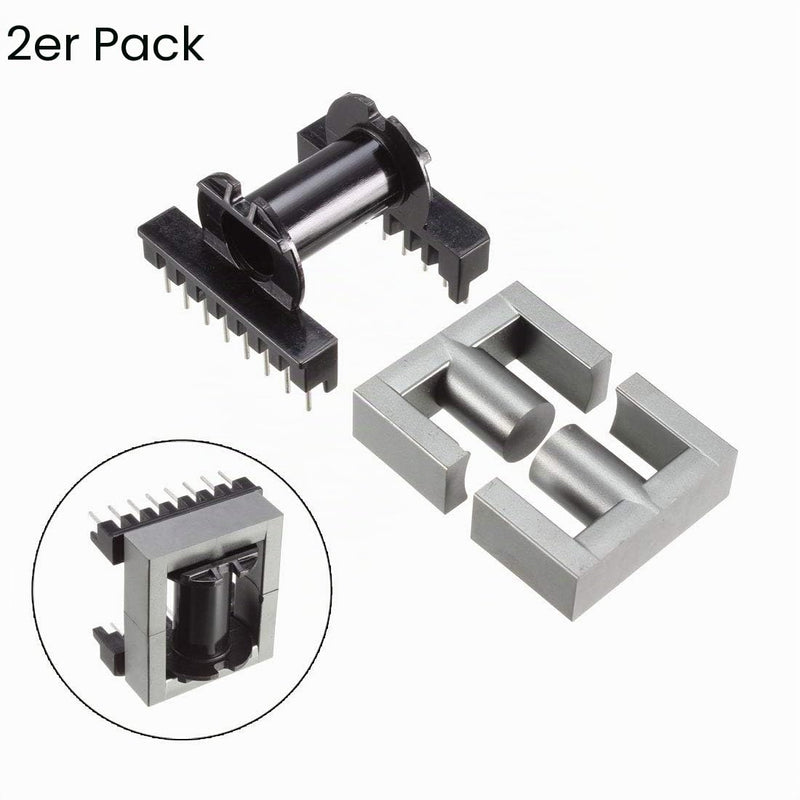 sourcing map Transformer Coils Ferrite Core Vertical Ferrite Halves and Coil Set of 2 Sets EC35