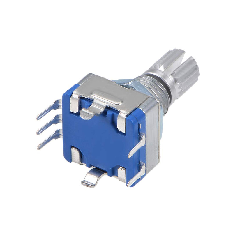 sourcing map 2pcs. 360 degree rotary encoder code switch potentiometer EC11 7 pins 15mm shaft