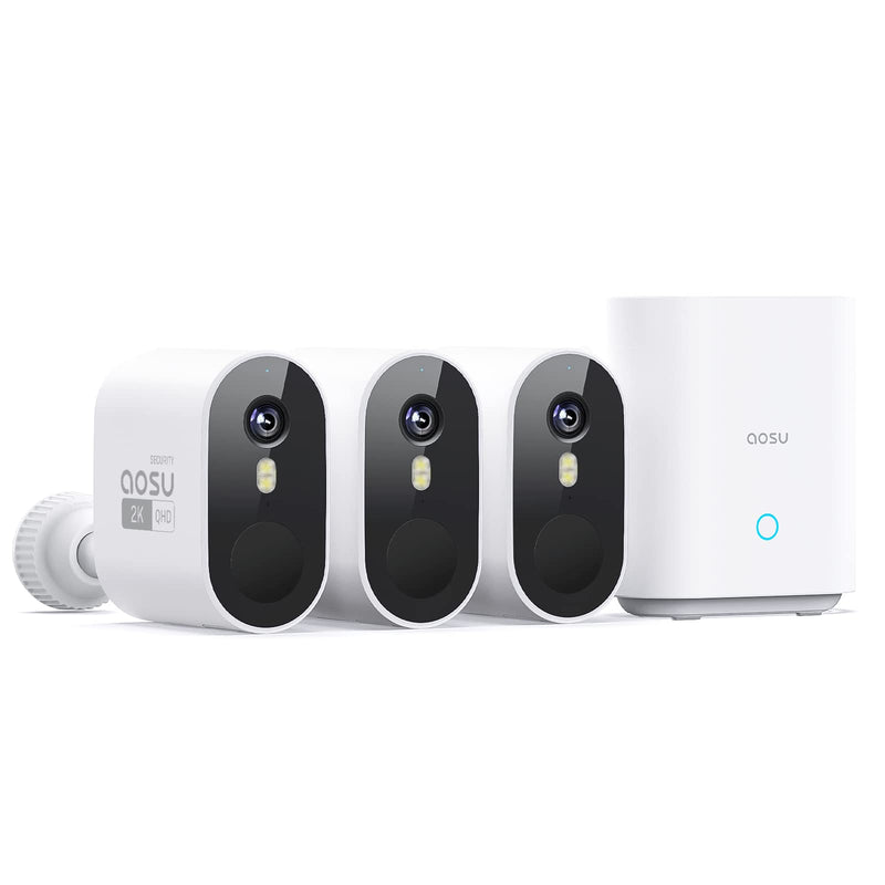 AOSU 2K Add-on Camera, Requires WirelessCam/SolarCam HomeBase (NOT Doorbell HomeBase), Up to 4 Cameras Can be Connected to 1 Homebase Add-on-Cam