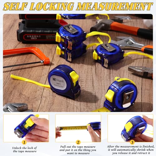 Kigeli 16 Pack 10ft Small Tape Measure Mini Retractable Measuring Tape Bulk