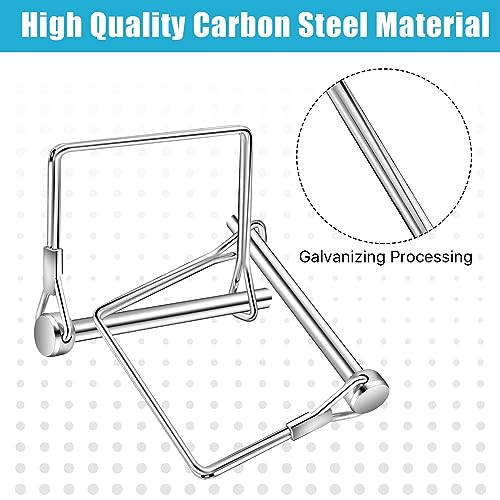 40 PCS Square Trailer Hitch Pin, Safety Carbon Steel Wire Shaft Locking Pin, 1/4 Inch Diameter Coupler Pin PTO Pin for Farm Lawn Garden Wagons Towing 0.23 inches x 3.03 inches