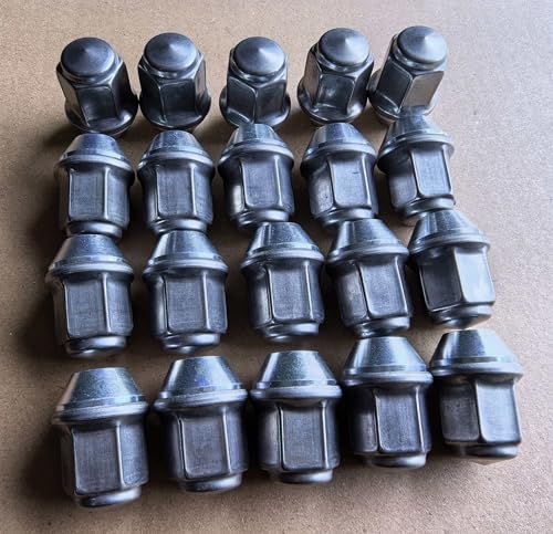 20pcs 1/2"-20 Factory Style Lug Nuts 1.5" Long 13/16" 21mm Hex Replacement for 2005-2014 Ford Mustang Mercury Grand Marquis & 06-11 Crown Victoria 9R3Z-1012-A, 611-292
