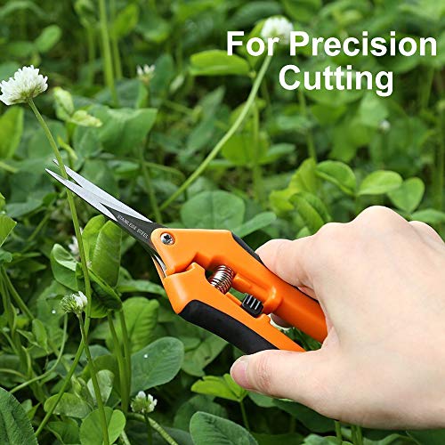 GROWNEER 9 Packs Pruning Shears Gardening Hand Pruning Snips with Straight Stainless Steel Precision Blades