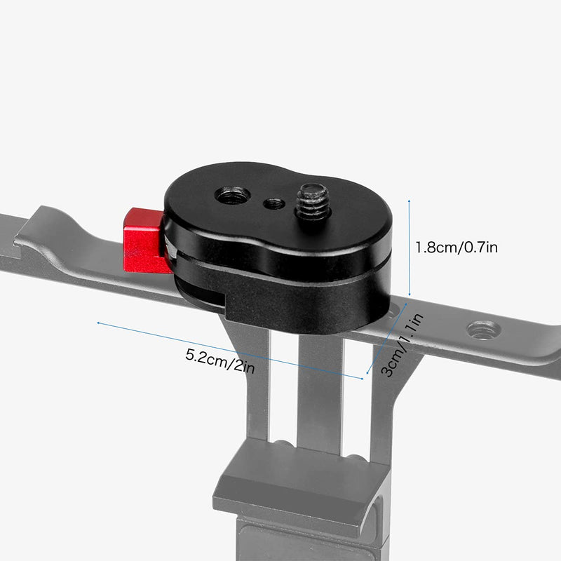 Koolehaoda Mini Quick Release Plate System with 1/4" Screw for Camera Tripod, Gimbal, Monopods,Video Monitors, Magic Arm, Flash Bracket, Stabilizer -(PU-30C)