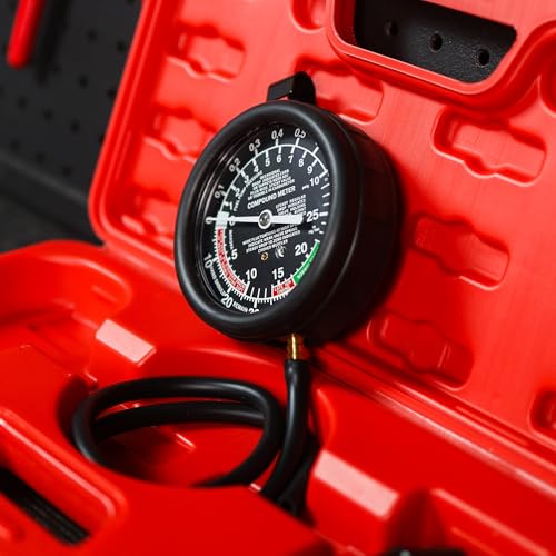 ABN Car Vacuum and Fuel Pump Tester Gauge Kit – Fuel Pump Pressure & Vacuum, Carburetor Intake Manifold, & Vacuum Test