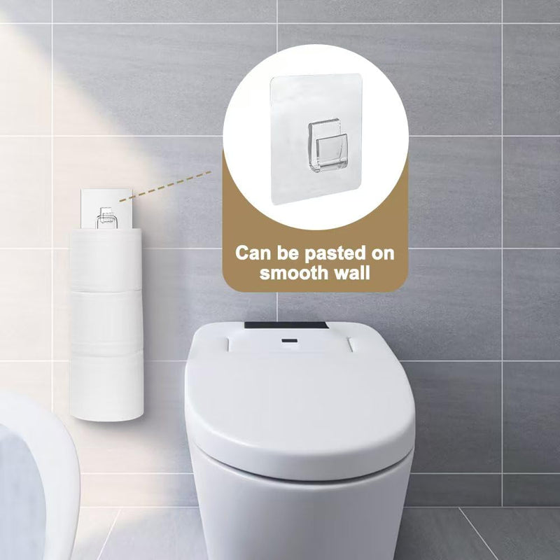 Black Bathroom Toilet Paper Roll Holder for 3 Rolls Tissue, Brushed Nickel, Over The Tank, Self-Adhesive Wall Mount, Stainless Steel (2Pcs) F:hold 3 Rolls Tissue(2pcs,black)