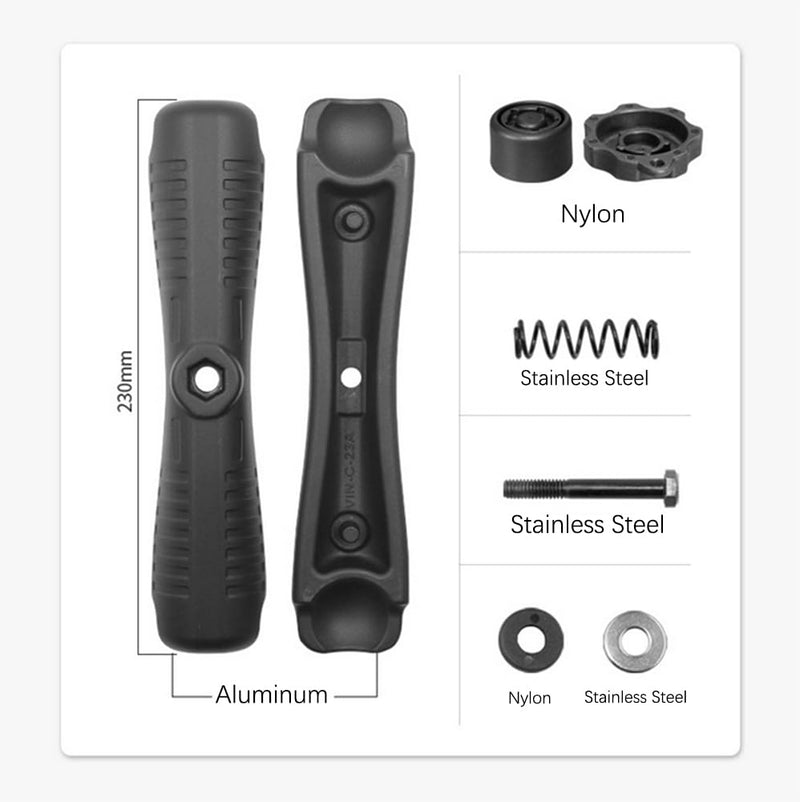 Strg Double Socket Arm for 1.5 Inches/C Size/ 38mm Ball Mounts Accessories, 9.0'' Length Aluminum Alloy Long Arm Powerful Clamp Compatible with RAM Mount, iBolt and More 9" Long (B)