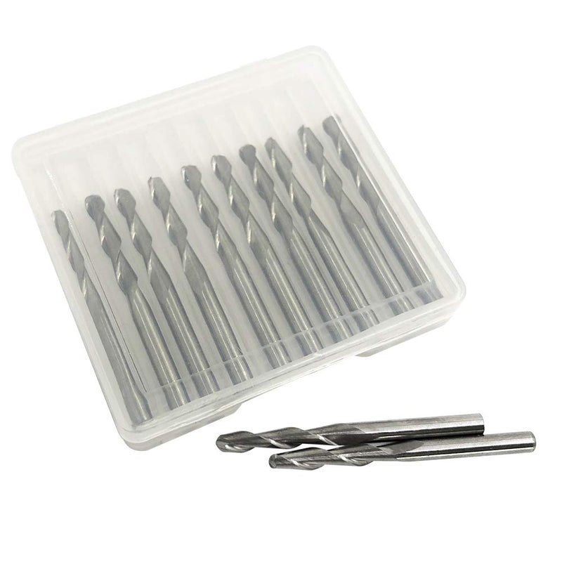 Afunta Ball End Mill 3.175mm 2mm Cutting Diameter Tungsten Steel 17mm Groove Length Pack of 12