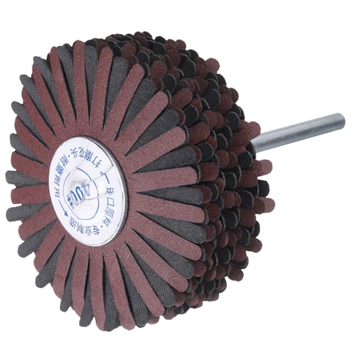 QUARKZMAN Pack of 2 Sanding Wheel Made of Abrasive Fabric Sanding Star with 1/4 Inch Shaft for Woodworking Root Carving Furniture Polish 400 Grit