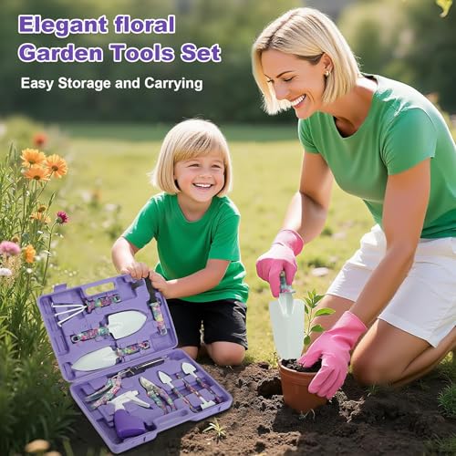 Gardening Gifts for Mom Kit, Garden Hand Tool Set for Women