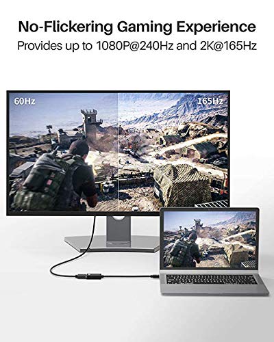 IVANKY 4K Active Mini DisplayPort to HDMI Adapter, 4K@60Hz, Thunderbolt 1&2 to HDMI [0.24m/0.65FT, Super Slim] Mini DP to HDMI Adapter for MacBook Air/Pro, Surface Pro/Dock/Book, Monitor, Projector 1 Pack-Black