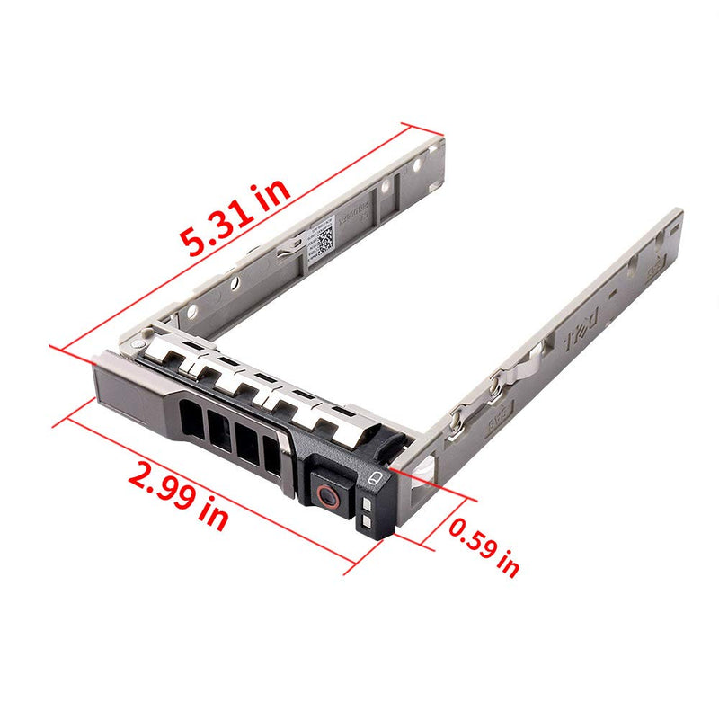 2pcs Pack 2.5" SAS SATA Hard Drive Tray Caddy 8FKXC 08FKXC Compatible for Dell PowerEdge R630 R730 R730XD T630 R430 T430 PowerVault MD1420 MD3420 Series