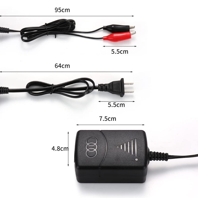 12V Sealed Lead Acid (SLA) Battery Charger 1300mA, with Short Circuit Protection