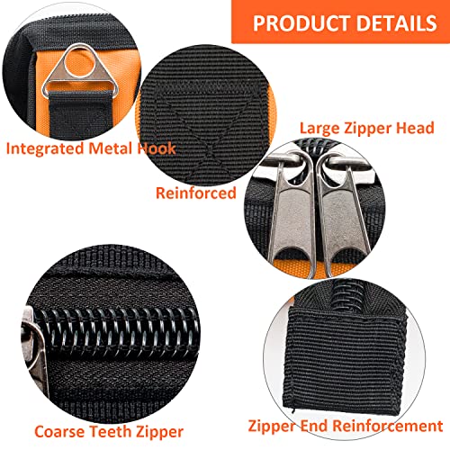 16 inch Tool Bag Add Tool Up Roll Bag,Heavy Duty Waterproof,Orange