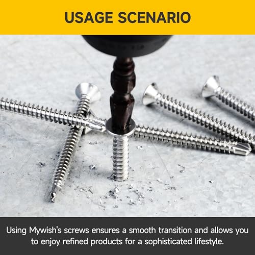 Mywish (300Pcs) 3/16" x 1/4" Blind Pop Rivets & (150Pcs) #8 x 2 Self Tapping Screws, 3/16 Aluminum Grip and Steel Mandrel Blind Rivets Flat Phillips Head Sheet Metal Screws