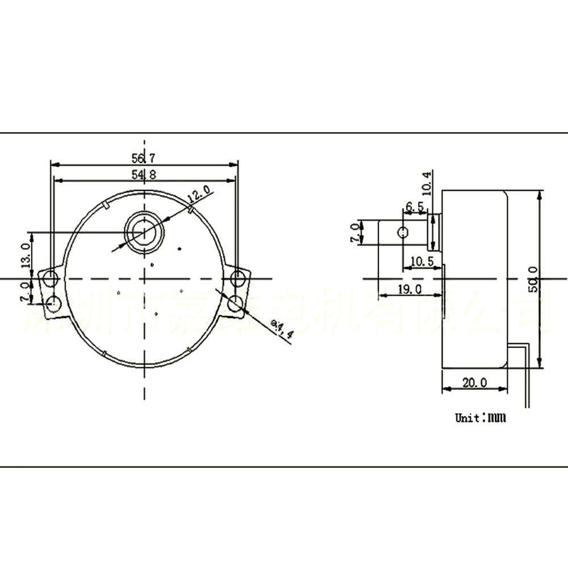 Akozon 220-240V AC synchronous motor, 1 piece gear motor 4W CW/CCW, turntable gearbox (2.5-3RPM) 2.5-3RPM