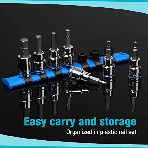 DURATECH Allen Bit Socket Set, 3/8'' Drive Torx, 21-Piece 21PCS 3/8" Bit Socket Set