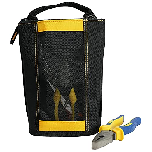 MELOTOUGH 1 PACK Magnetic Suspenders Tool Belt Suspenders + 2 PACK Fastener bag with Mesh Window and Hanging Grommets