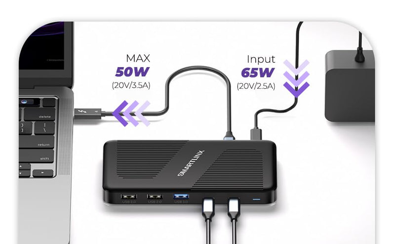 Thunderbolt 4 Dock Dual Monitor USB-C - 11 Ports 40Gbps Docking Station, PD 100W, 60W Charging - 8K/4K Displays Compatible with Windows 10/11, Mac OS 10.2 & Above, Dell, HP, Lenovo Laptop