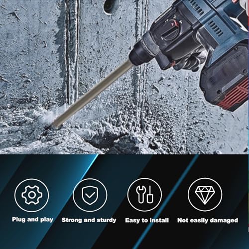 18-Inch SDS Max Steel Clay Spade, Ideal for Concrete Demolition, Jack Hammer Bit, Trenching and Digging Shovel Bit for Clay, Gravel, Frozen Soil, Concrete, 40Cr Alloy Steel