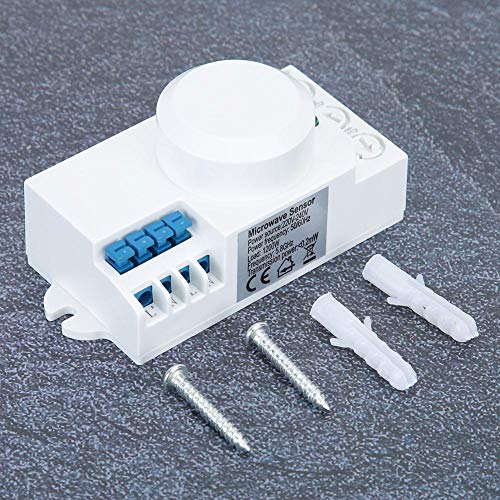 5.8GHz Microwave Sensor Switch Lighting Sensor Body Motion Car Detector Light Switch AC 220V-240V SK-805