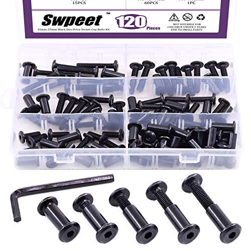 Swpeet 470Pcs Aluminum Flat Washer and Socket Cap Bolts