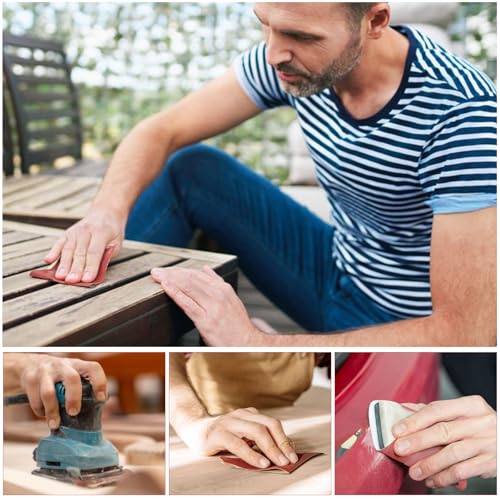Sandpaper Set 230 x 93 mm 60-320 Grit Wet Dry Sandpaper | For car wood metal paint walls coarse and fine grinding polishing renovation 93x230mm Mix grit, 24 pieces