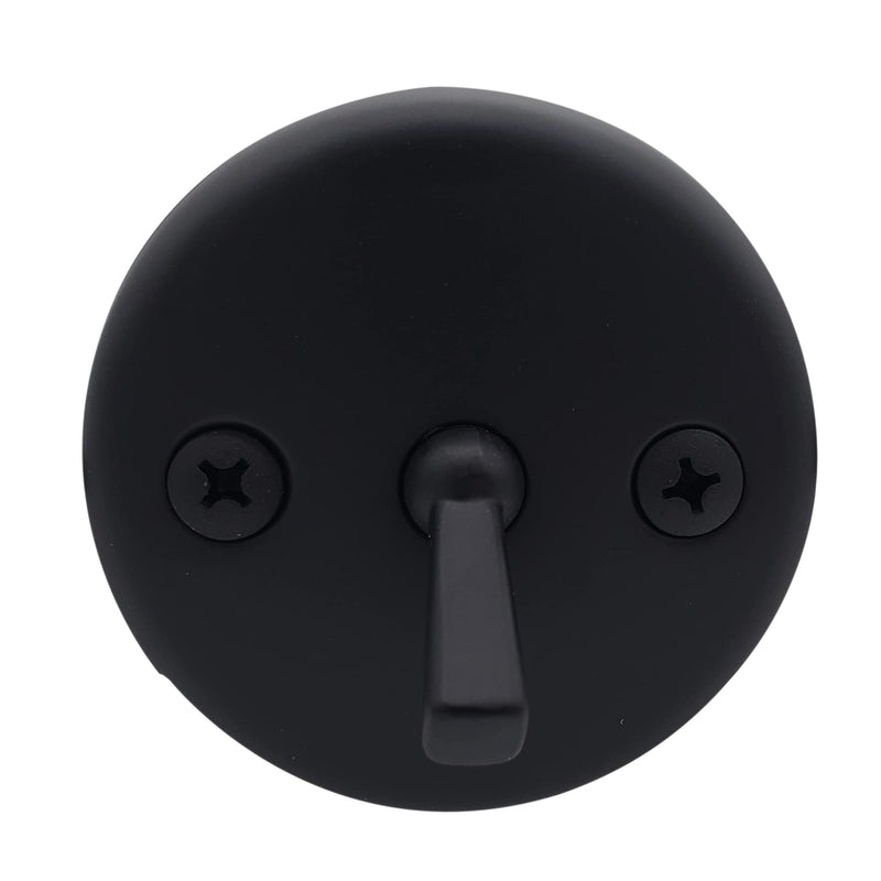 Westbrass R92-62 3-1/8" Trip Lever Tub Trim Set with 2-Hole Overflow Faceplate, Matte Black 1 Pack