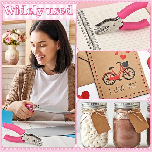 12 Pcs Single Hole Punch Handheld 1/4 Inch Hole Punch for Paper, Binder & Scrapbooking | Circle Single Shape Puncher | Soft-Grip Handles, Auto Paper Chip Collector, Lightweight, Multicolor