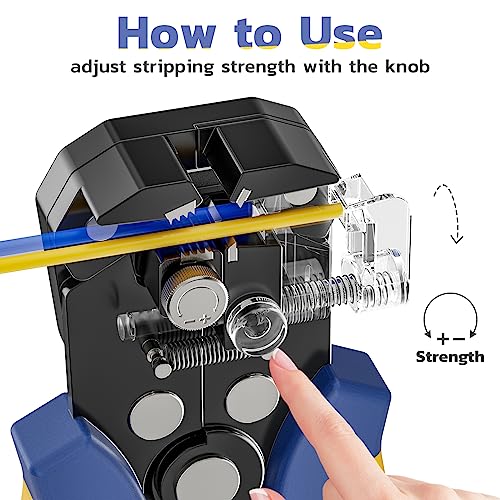 haisstronica Wire Stripper and Crimper Set, AWG 26-10 for Heat Shrink HS-8327