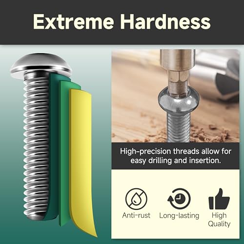 120Pcs Metric Bolt Assortment Kit M4 M5 M6 & 800Pcs M2 Screw Assortment Bolts and Nuts Kit, Machine Screws and Nuts with Lock & Flat Washers, 304 Stainless Steel Button Head Socket Cap Screws