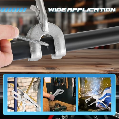 NATGAI 9" Locking Pliers Set, 4 Pack Metal Welding Clamps with Quick-Lock Release, Heavy Duty C-Clamp Vice Grips for Welding, Woodworking, Auto Repair, Sheet Metal Holding (4 Pack)